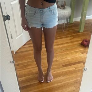 American Eagle Outfitters Light Wash Jean Shorts